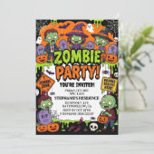 ハロウィーンゾンビパーティー 招待状 (スタンド正面)