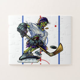 ハロウィーンゾンビホッケープレーヤースポーツおもしろいスポーツ ジグソーパズル