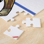 ハロウィーンゾンビホッケープレーヤースポーツおもしろいスポーツ ジグソーパズル (側面)