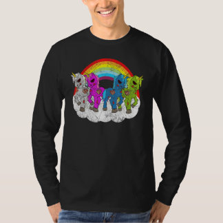 ハロウィーンゾンビユニコーンの大災害クリーチャー Tシャツ