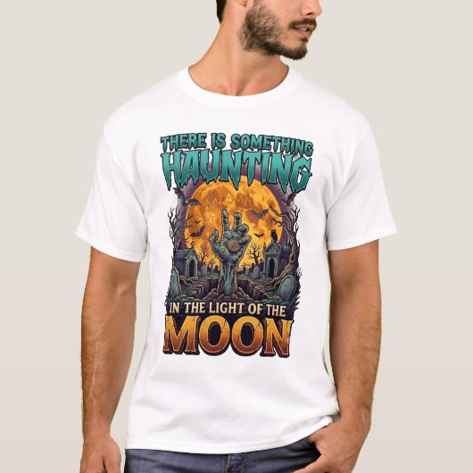 ハロウィーンゾンビ手月墓地重力 Tシャツ (正面)