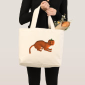 ハロウィーンタイガーキャット ラージトートバッグ (正面(商品))
