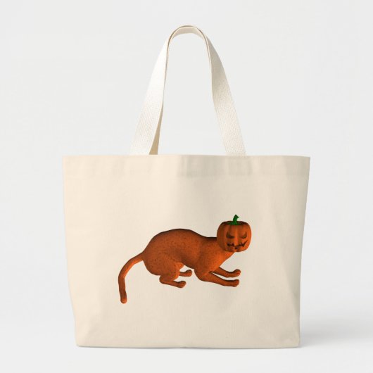 ハロウィーンタイガーキャット ラージトートバッグ (正面)