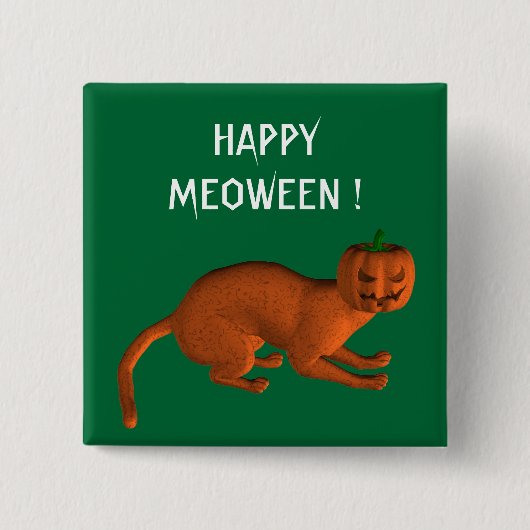 ハロウィーンタイガーキャット 缶バッジ (正面)