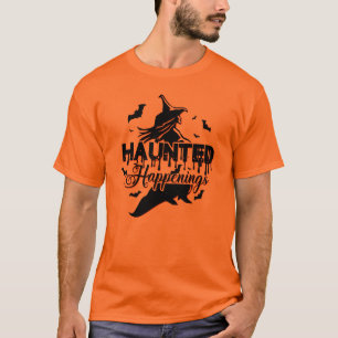 ハロウィーンタイポグラフィヴィンテージデザイン Tシャツ