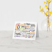 ハロウィーンタイポグラフィ文言おもしろいかわいいカード カード (黄色い花)