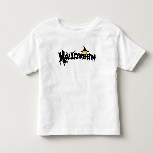 ハロウィーンタイポグラフィ トドラーTシャツ (正面)