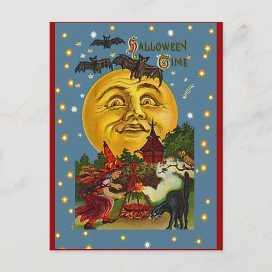 ハロウィーンタイムカードとポストカード ポストカード (正面)