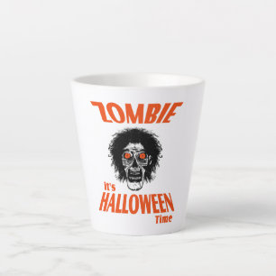 ハロウィーンタイムゾンビ顔 カフェラテマグ