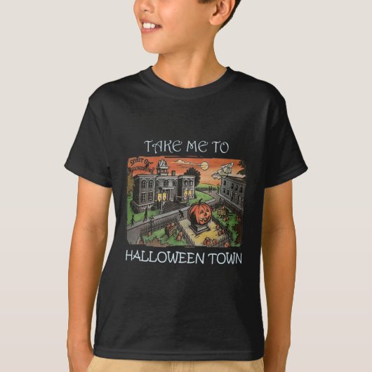 ハロウィーンタウンハロウィーンの衣装に連れて行く Tシャツ (正面)