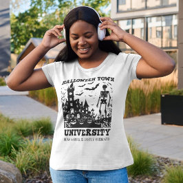 ハロウィーンタウン大学 – 不気味スケルトン Tシャツ