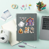 ハロウィーンタウン幽霊のよく出るハウスブルドッグ シール (iPadカバー)