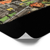 ハロウィーンタウンEST 1998ハローウィンパーティかわいいハロ ポスター (角)