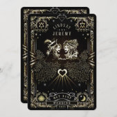 ハロウィーンタロットカード「一緒に」招待状 招待状 (正面/裏面)