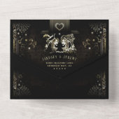 ハロウィーンタロットフォト結婚式招待状メニュー オールインワン招待状 (裏面)