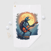 ハロウィーンタートルスケルトンロッカーティーfor Music Lov ゴルフタオル (インサイチュ)