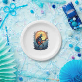 ハロウィーンタートルスケルトンロッカーティーfor Music Lov ペーパープレート (パーティー)