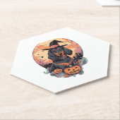 ハロウィーンダシュントのステッカー ペーパーコースター (アングル)