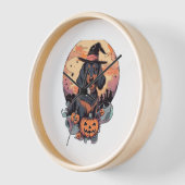 ハロウィーンダシュントのステッカー 壁時計 (傾斜)