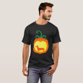 ハロウィーンダシュントドッグダシュントハロウィーンランター Tシャツ (正面フル)