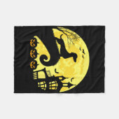 ハロウィーンダッチシュントウインナソーセージウィナームーンシャインサウザグ フリースブランケット (正面(横))