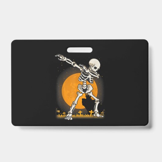 ハロウィーンダビングのスケルトンの衣装 バッジ (正面)