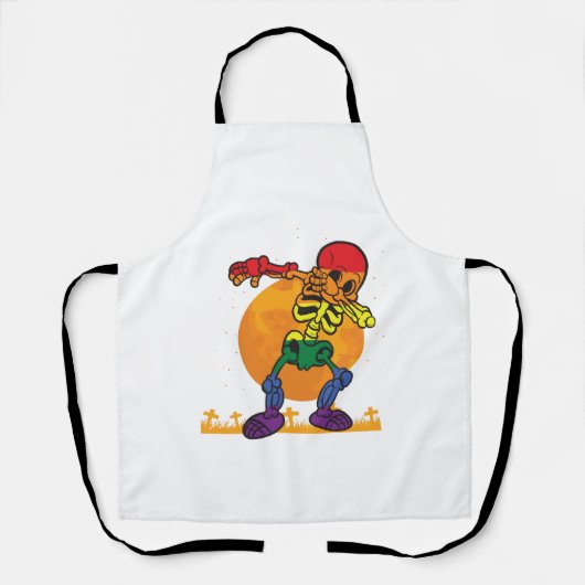 ハロウィーンダビングのスケルトン衣装LGBT エプロン (正面)