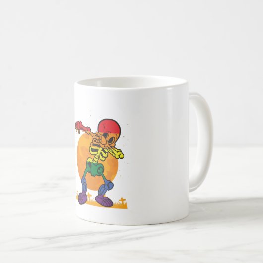 ハロウィーンダビングのスケルトン衣装LGBT コーヒーマグカップ (正面右)