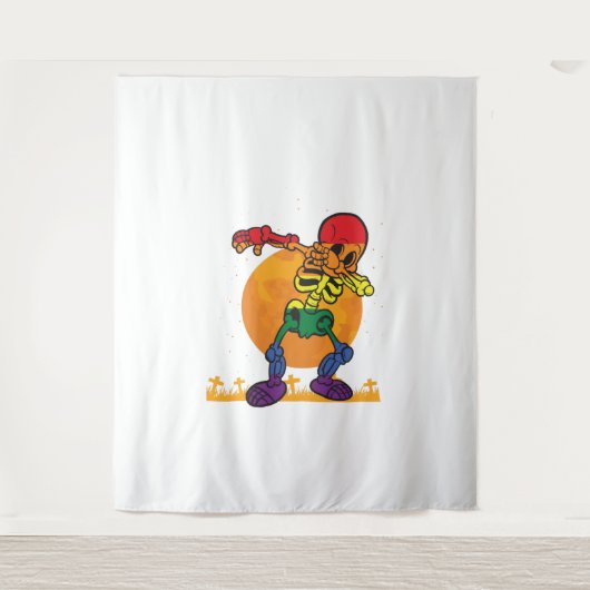 ハロウィーンダビングのスケルトン衣装LGBT タペストリー (正面)