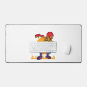 ハロウィーンダビングのスケルトン衣装LGBT デスクマット (キーボード&マウス)