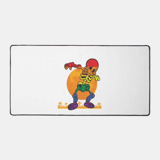 ハロウィーンダビングのスケルトン衣装LGBT デスクマット (正面)