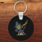 ハロウィーンダビング魔女おもしろい男の子ガールズキッズダブ キーホルダー (裏面)