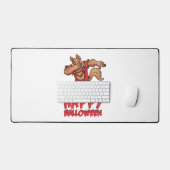 ハロウィーンダビングWerwolfハロウィーンの衣装 デスクマット (キーボード&マウス)