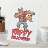 ハロウィーンダビングWerwolfハロウィーンの衣装 台座サイン (インサイチュ)