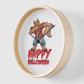 ハロウィーンダビングWerwolfハロウィーンの衣装 壁時計 (傾斜)