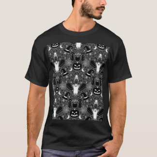 ハロウィーンダマスクグラフィック Tシャツ