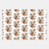 ハロウィーンダルマチアン犬のトリックまたは治療 ラッピングペーパーシート (正面)