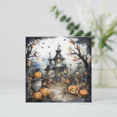 ハロウィーンダンスパーティの招待状 シーズンカード (スタンド正面)