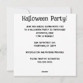 ハロウィーンダンスパーティの招待状 シーズンカード (裏面)