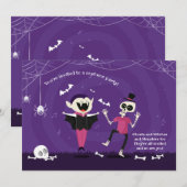 ハロウィーンダンスパーティの招待状 招待状 (正面/裏面)