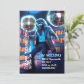 ハロウィーンダンスパーティーディスコウォルフマン招待状 招待状 (スタンド正面)