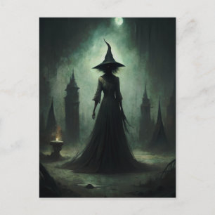 ハロウィーンダーク魔女 ポストカード