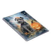 ハロウィーンチェサピーク湾テリアとカボチャ ノートブック (右側)