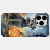 ハロウィーンチェサピーク湾テリアとカボチャ Case-Mate iPhoneケース (裏面 (横))
