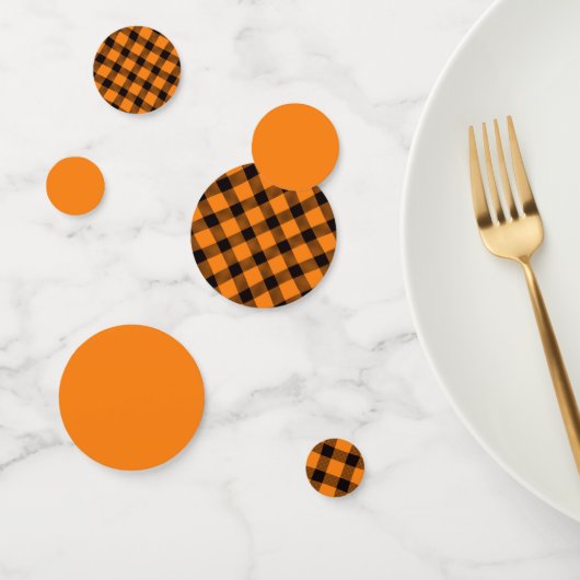 ハロウィーンチェックパターン コンフェッティ (グループ)