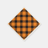 ハロウィーンチェックパターン スタンダードカクテルナプキン (角)