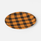 ハロウィーンチェックパターン ペーパープレート