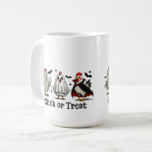 ハロウィーンチキンの衣装おもしろいシックデザイン🎃👻 コーヒーマグカップ (正面左)