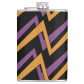 ハロウィーンチグザグオレンジパープル フラスク (正面)