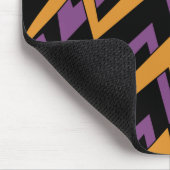 ハロウィーンチグザグオレンジパープル マウスパッド (コーナー)